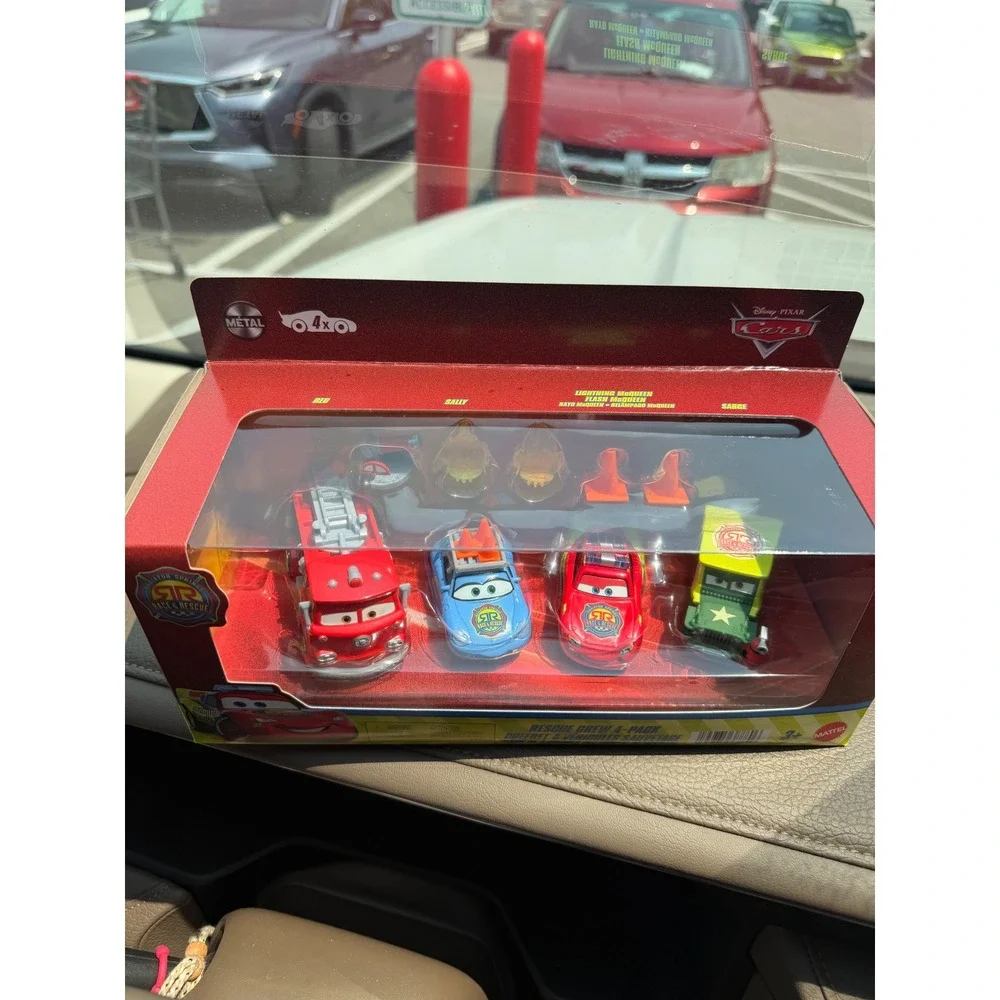 Disney Pixar Cars Race &Rescue Crew 4-Pack Mattel Diecast Red McQueen Sarge 20th